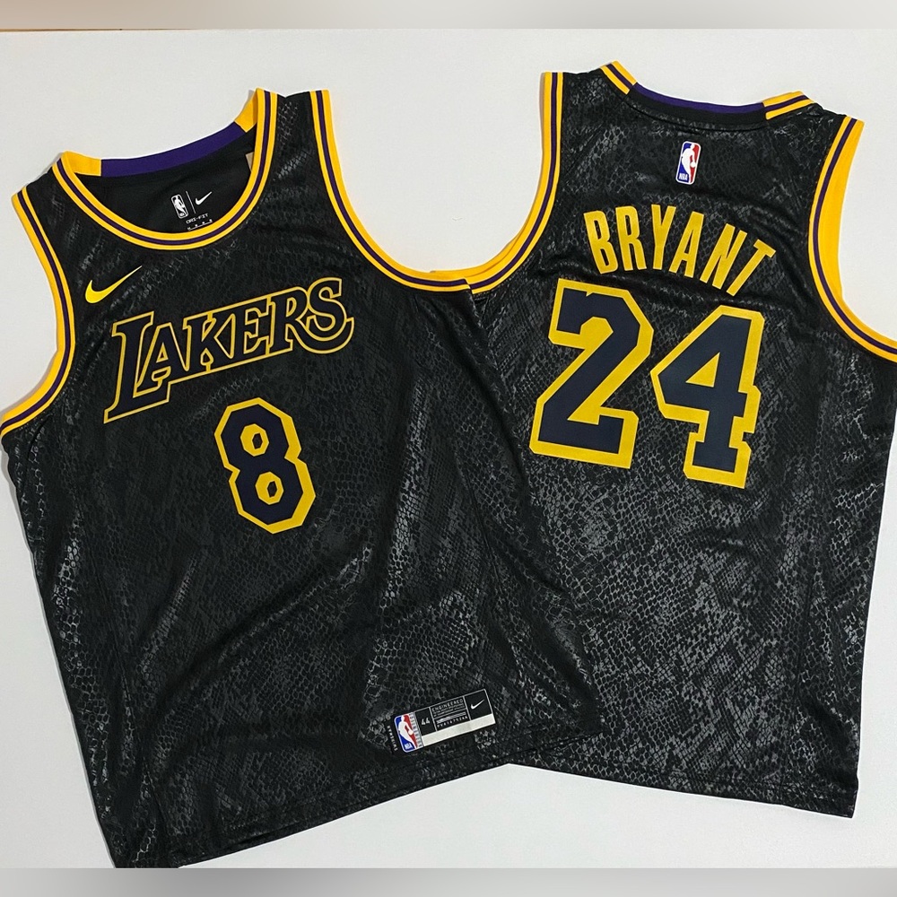 Kobe Bryant Jersey #8 #24 LA Lakers Mamba Edition size S to XXL